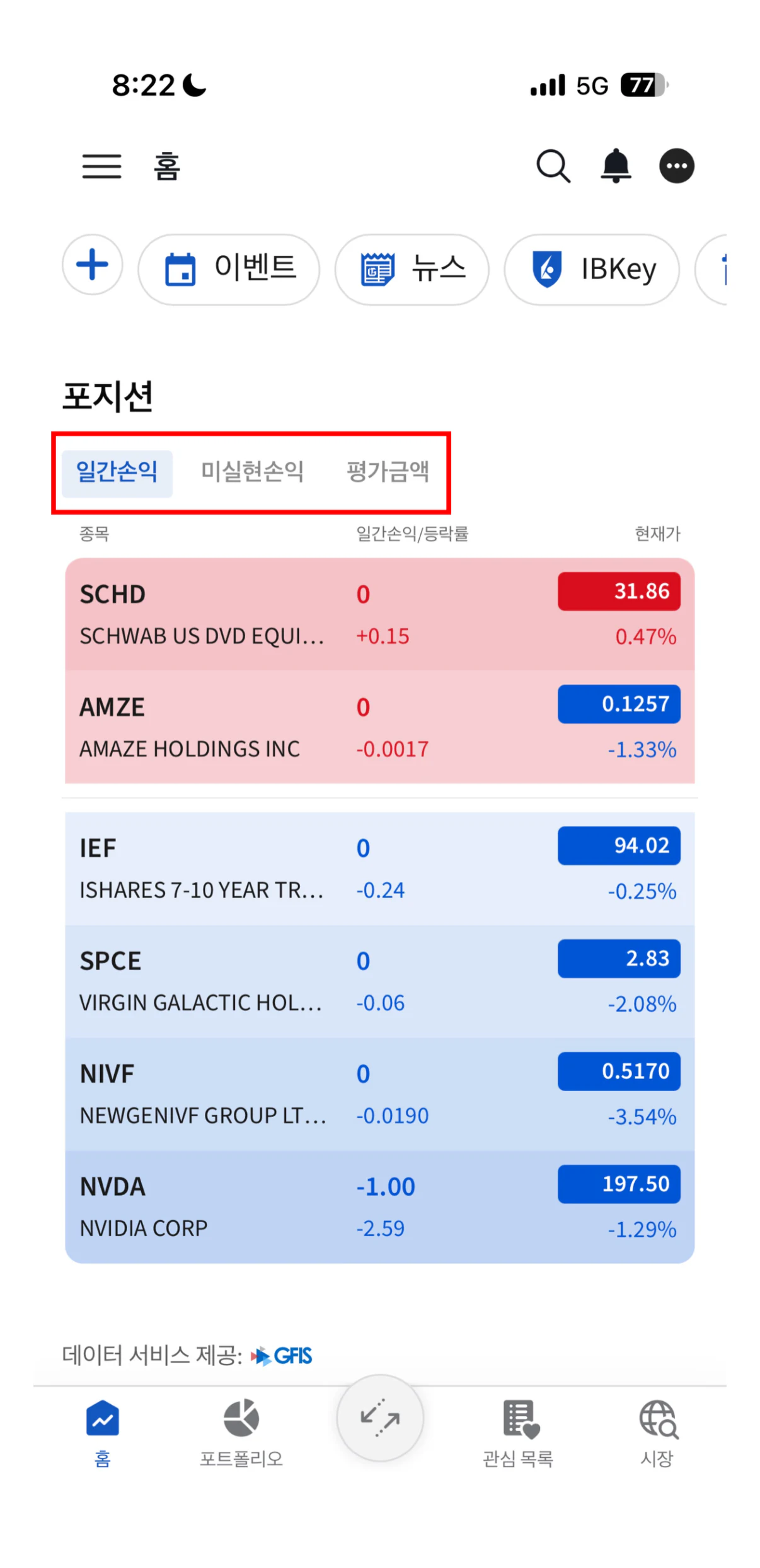 2. 홈 화면 3