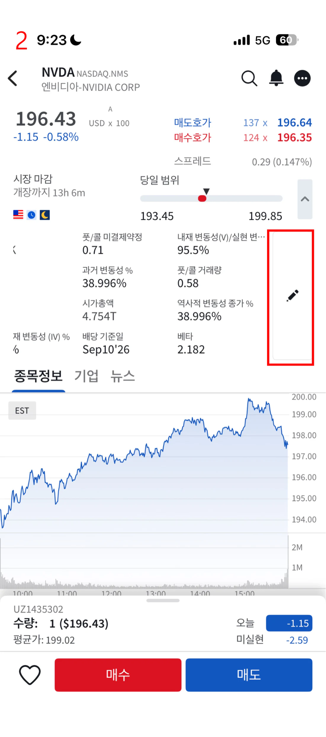 4. 현재가/차트 화면 6